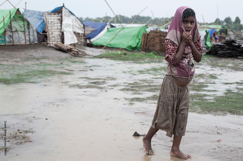 A Rohingya IDP camp in 2013. This camp hadn't had food in 5 days.