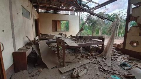 Military air strikes at Wah Kah Der Hospital Dweh Lo township, Mutraw District, Karen State 12 Jan 2022
